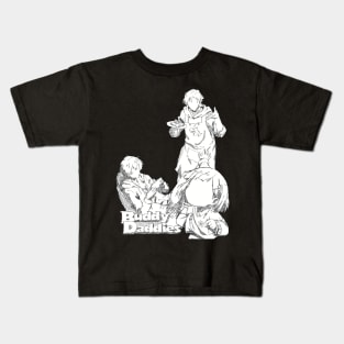 BUDDY DADDIES NEW KEY VISUAL IN BLACK AND WHITE PENCIL SKETCH Kids T-Shirt